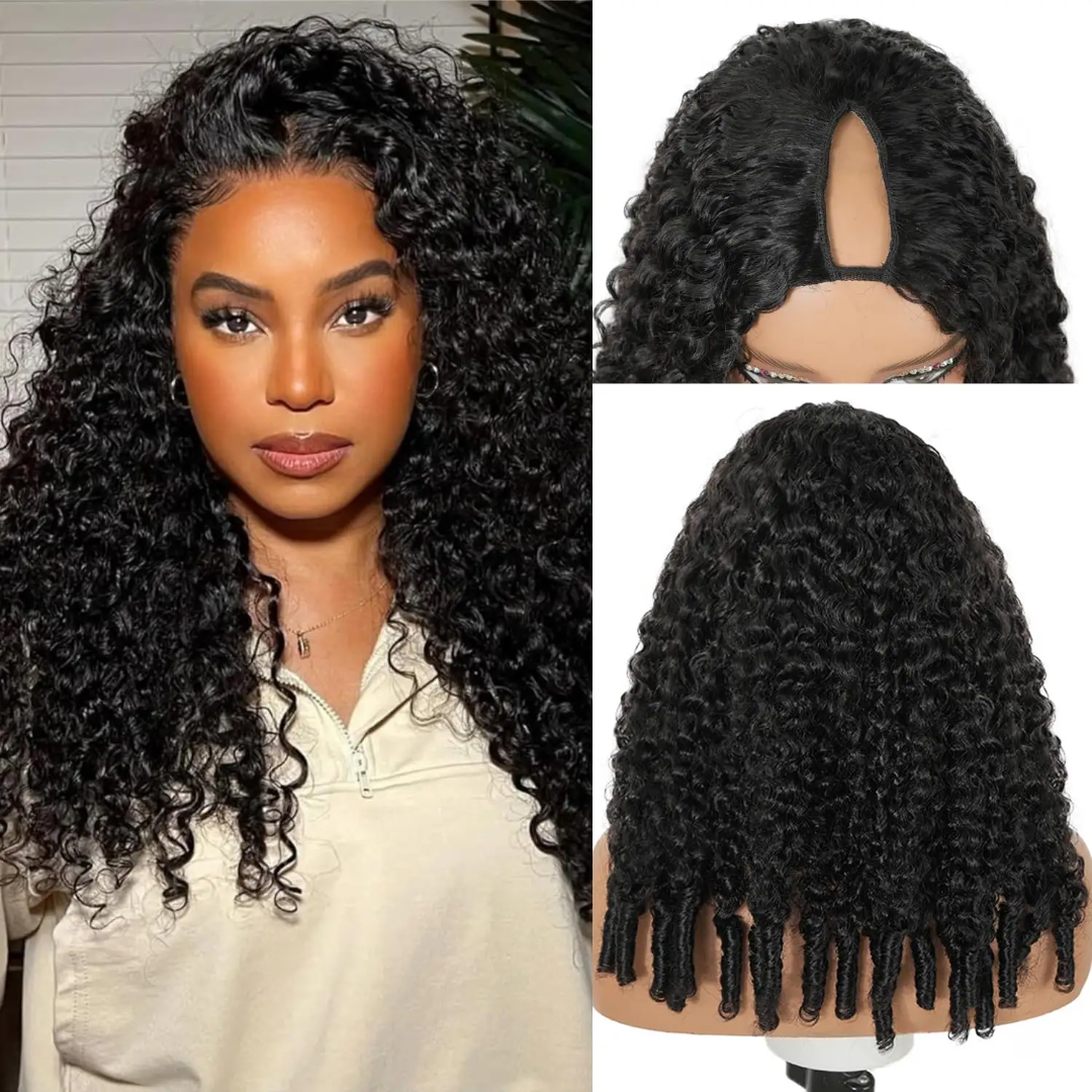 Perruque ajustable, cheveux frisés